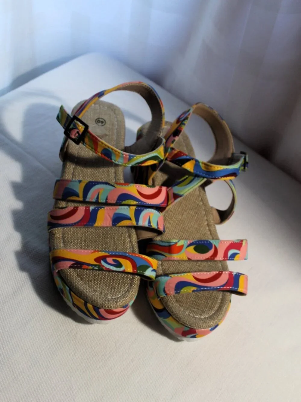 NWOT Psychedelic Platform Sandals EU 40 / US 9